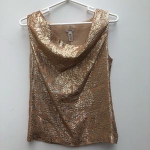 J. Crew Size 2 Metallic Silk Top